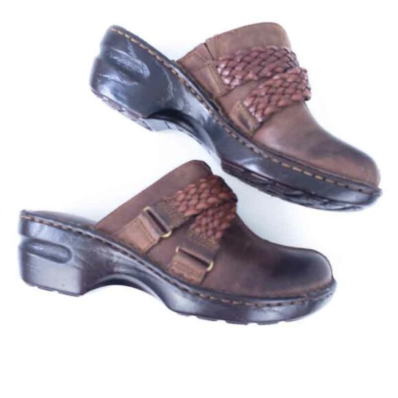 B.O.C. Leather Mules Slides Brown size 8, 39 Women Comfort Shoes Slid On - Picture 4 of 7